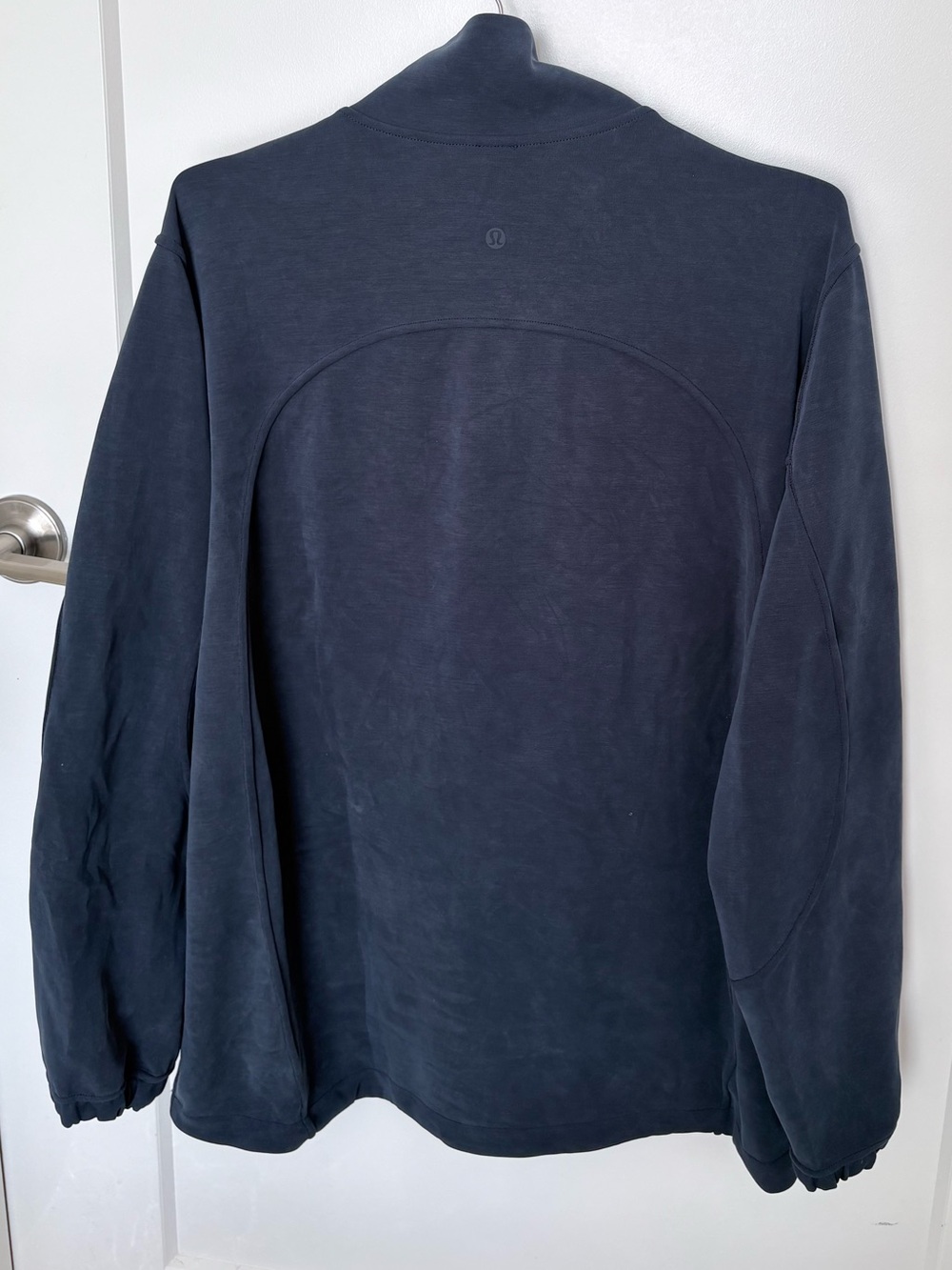 NWOT Lululemon Softstreme Half-Zip Long oversized size large in true navy - Picture 2 of 6